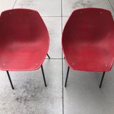 2 shell chairs by Pierre Guariche