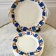 Badonviller dessert service consisting of a cake dish and 10 30s dessert plates