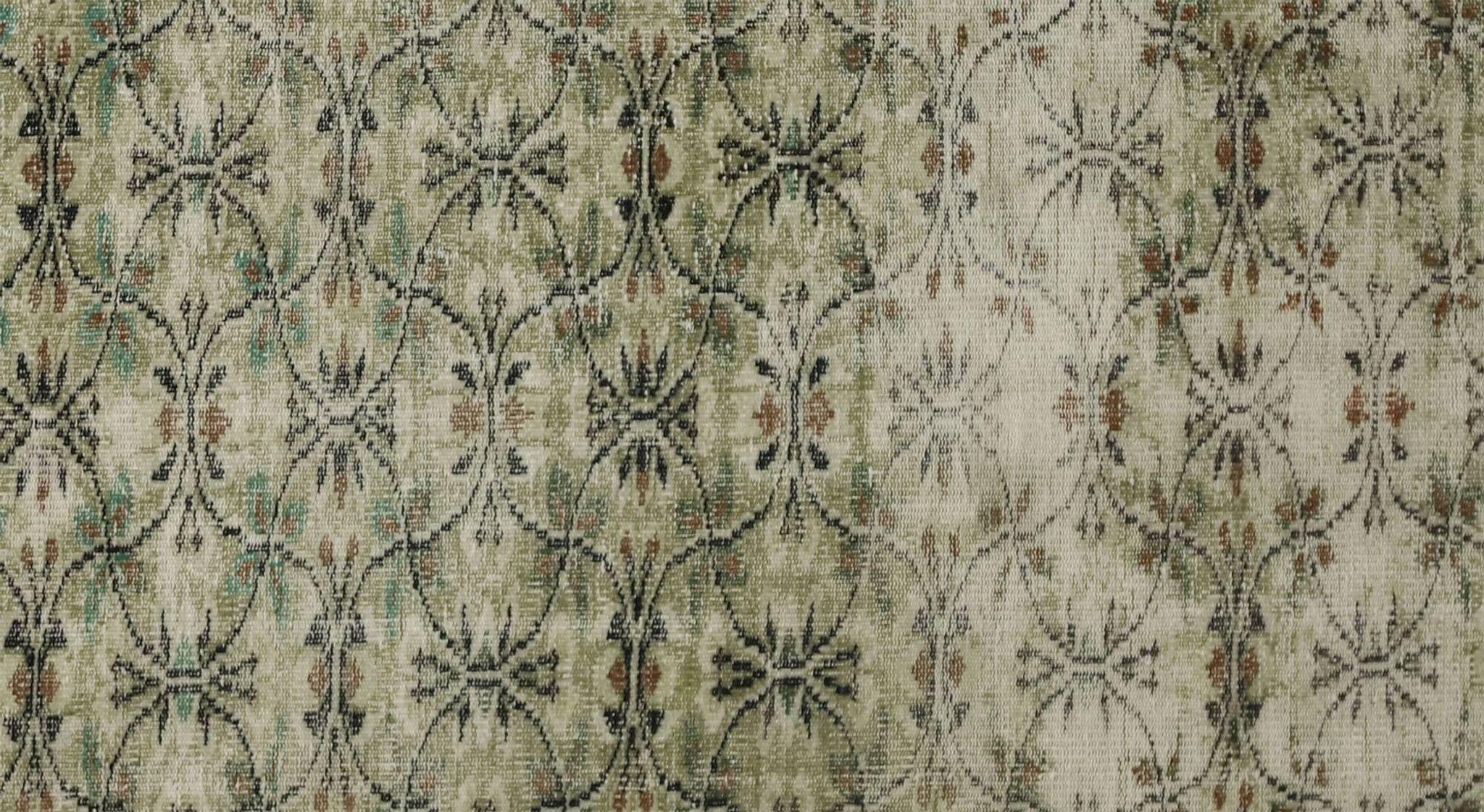 One-of-a-kind turkish handwoven vintage rug - rustic vintage charm 281x 173
