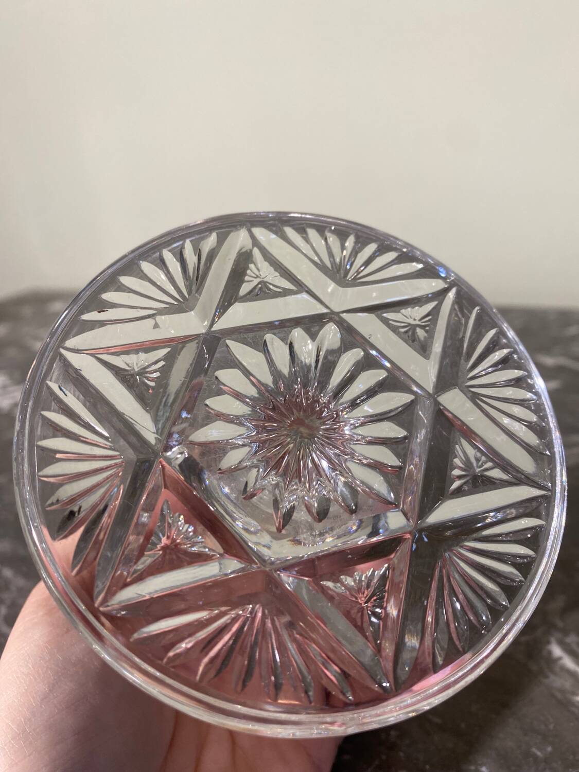 Crystal candle holder