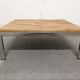 Coffee table or side table in solid oak, France around 1970.