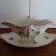 Old earthenware gravy boat KG Lunéville flower pattern - 30.5 cm