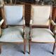 Paire de fauteuils en noyer style Empire retour d'Égypte