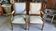 Pair of walnut armchairs in Empire style, Egyptian revival.