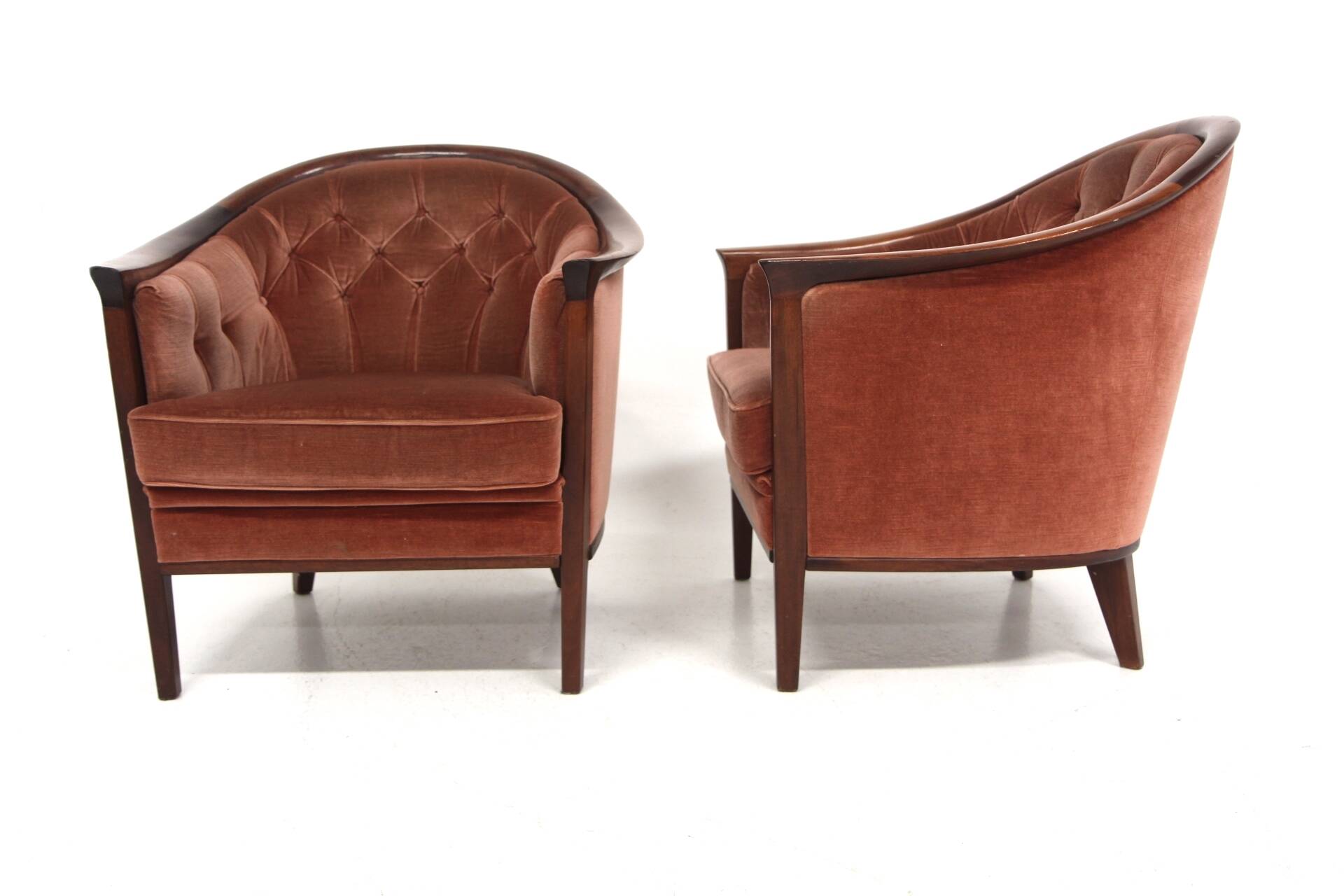 Set of 2 "Fabiola" velvet armchairs, Bröderna Andersson, Sweden, 1960