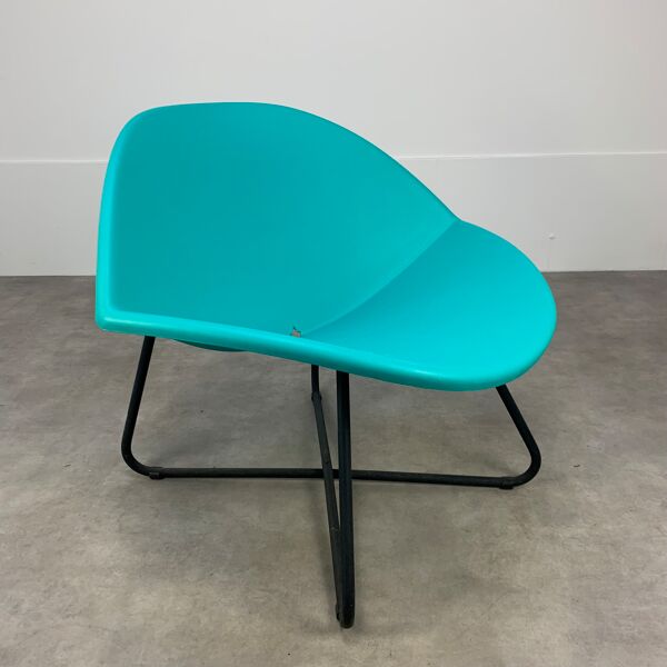 Fauteuil de Niels Gammelgaard modèle Lips pour Ikea bleu, vert