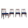 Stylish Set Of 4 Vintage Midcentury A. Younger Afromosia And Velvet Chairs.
