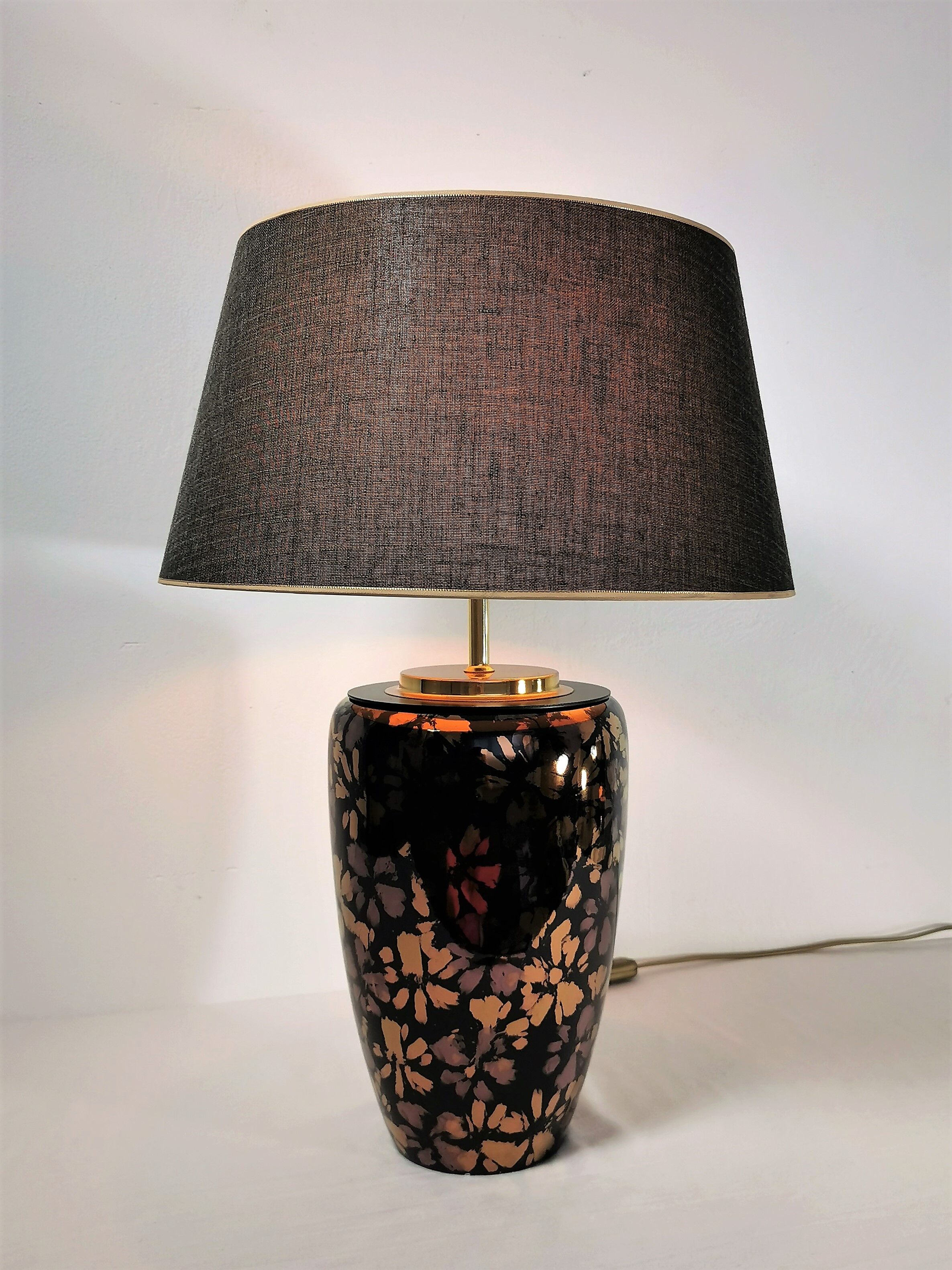 Lampe de table en céramique glamour, années 1980