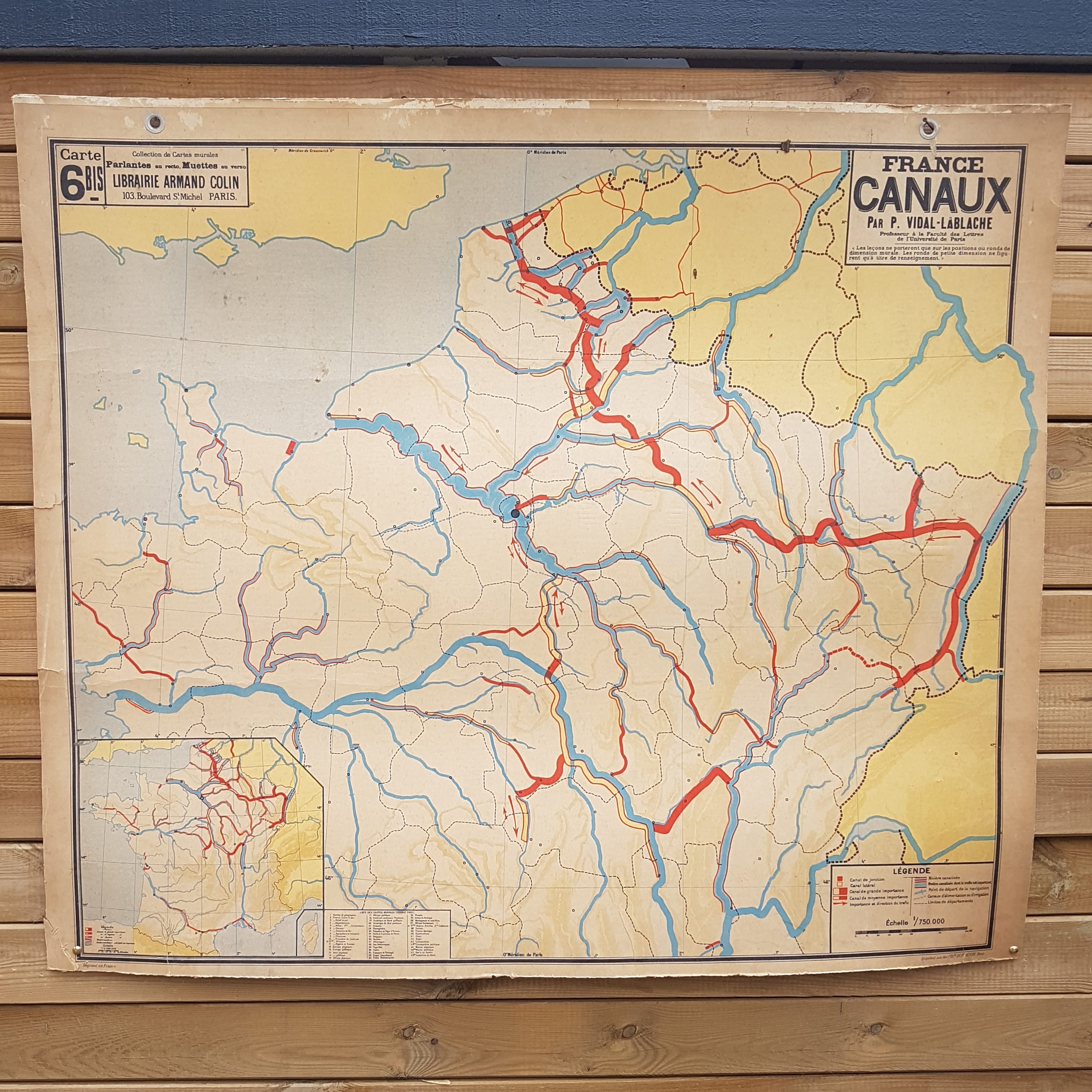 Former school map France Vidal Lablache