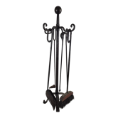 Wrought iron fireplace servant
