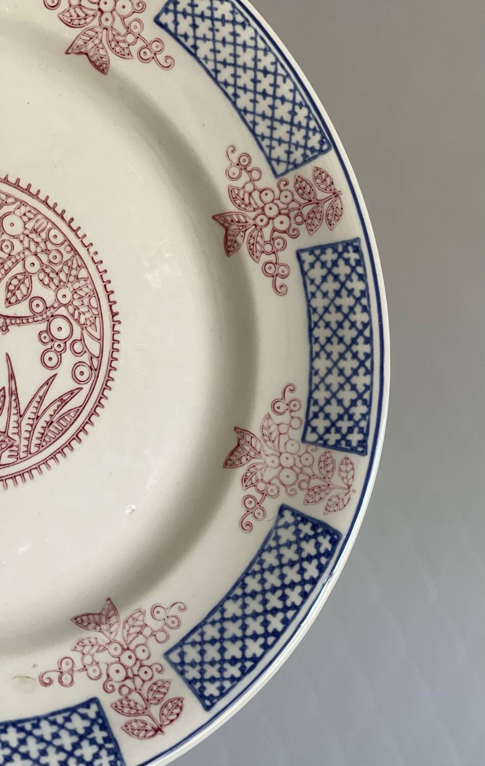 3 Longwy dessert plates.