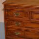 Burr Yew wood commode with leather top in Butler style