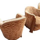 Suite de 2 fauteuils et 2 chauffeuses Art Déco En Acajou 1930