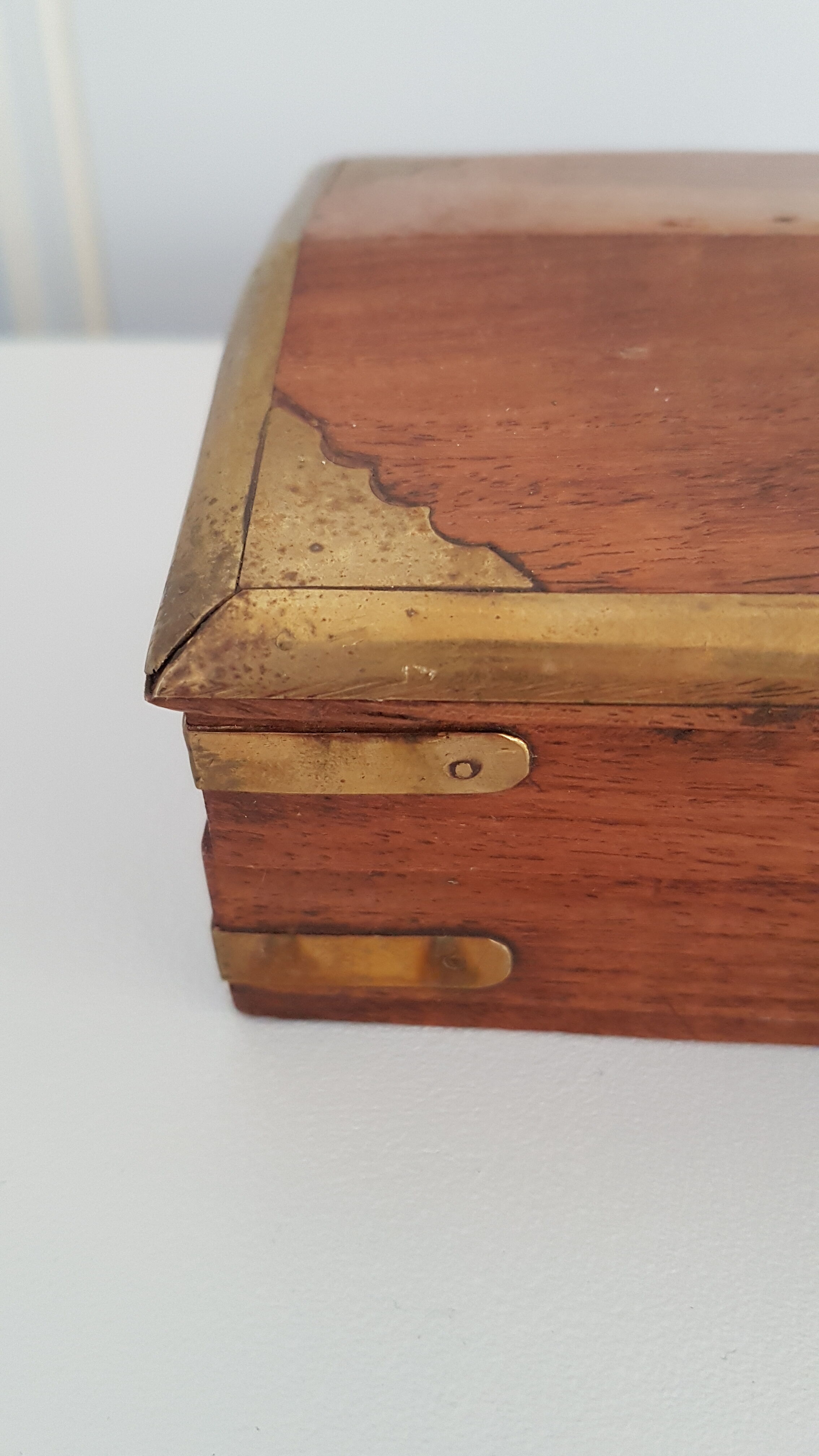 Wooden and brass box
