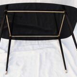 Black glass coffee table 1950