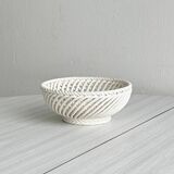 Antique twisted white porcelain basket