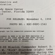 Photographie Mission STS-88 originale Nasa