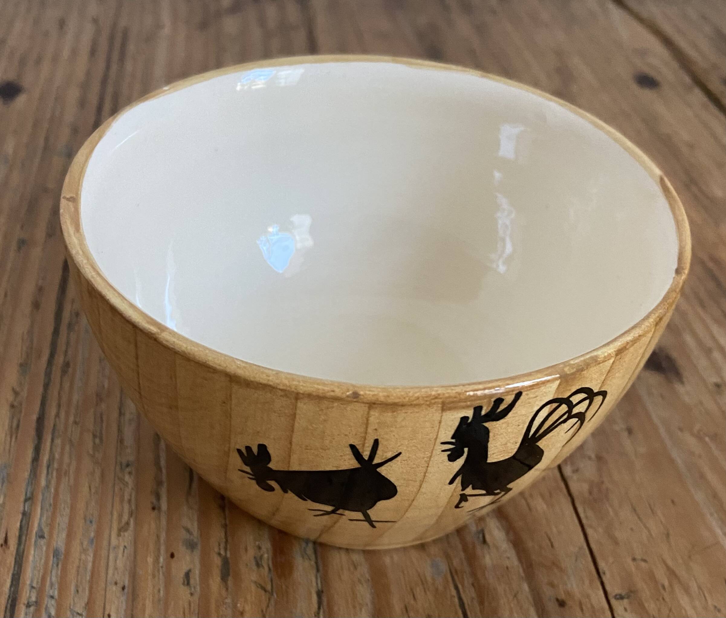 Three ceramic bowls by Grandjean Jourdan from the 1960s.