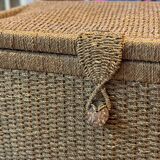 Large wicker toy trunk