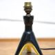 Tripod ceramic table lamp, bedside lamp, accent lamp, 50's
