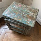 Indian display case in patinated wood