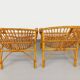 Set of 4 vintage rattan armchairs from the 60s