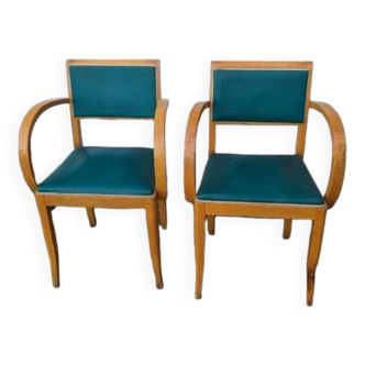 Pair of bridge armchairs