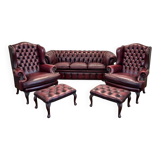 Unique Chesterfield set, Western Europe, mid-20th century.
