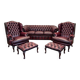 Unique Chesterfield set, Western Europe, mid-20th century.