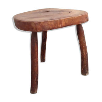 Ancien tabouret tripode brutaliste