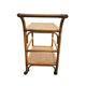 Vintage rolling dessert trolley in rattan and cane from the 60s/70s.