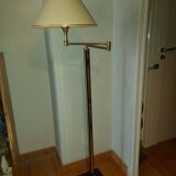Vintage reading floor lamp in gold metal