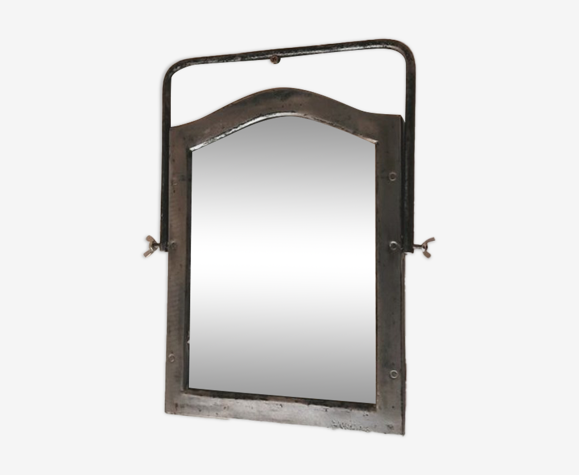 Miroir pour barbe en métal vintage