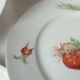 6 FLAT PORCELAIN PLATES THICK DECOR VEGETABLES 4 SEASONS