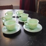 Tasses à café opaline
