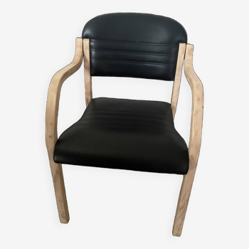 Wooden office armchair chair