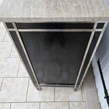 Commode Art Déco à 9 Tiroirs En Laque Et Bronze Nickelé