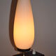 Opaline brass metal lamp 50s