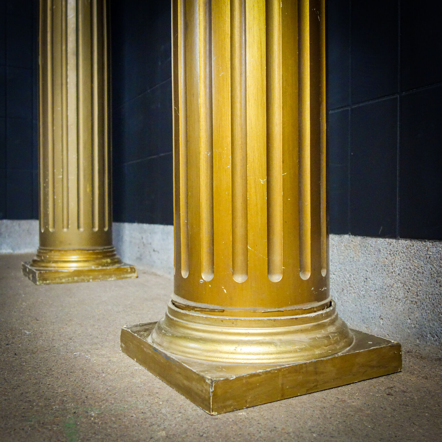 Classic gold colored columns