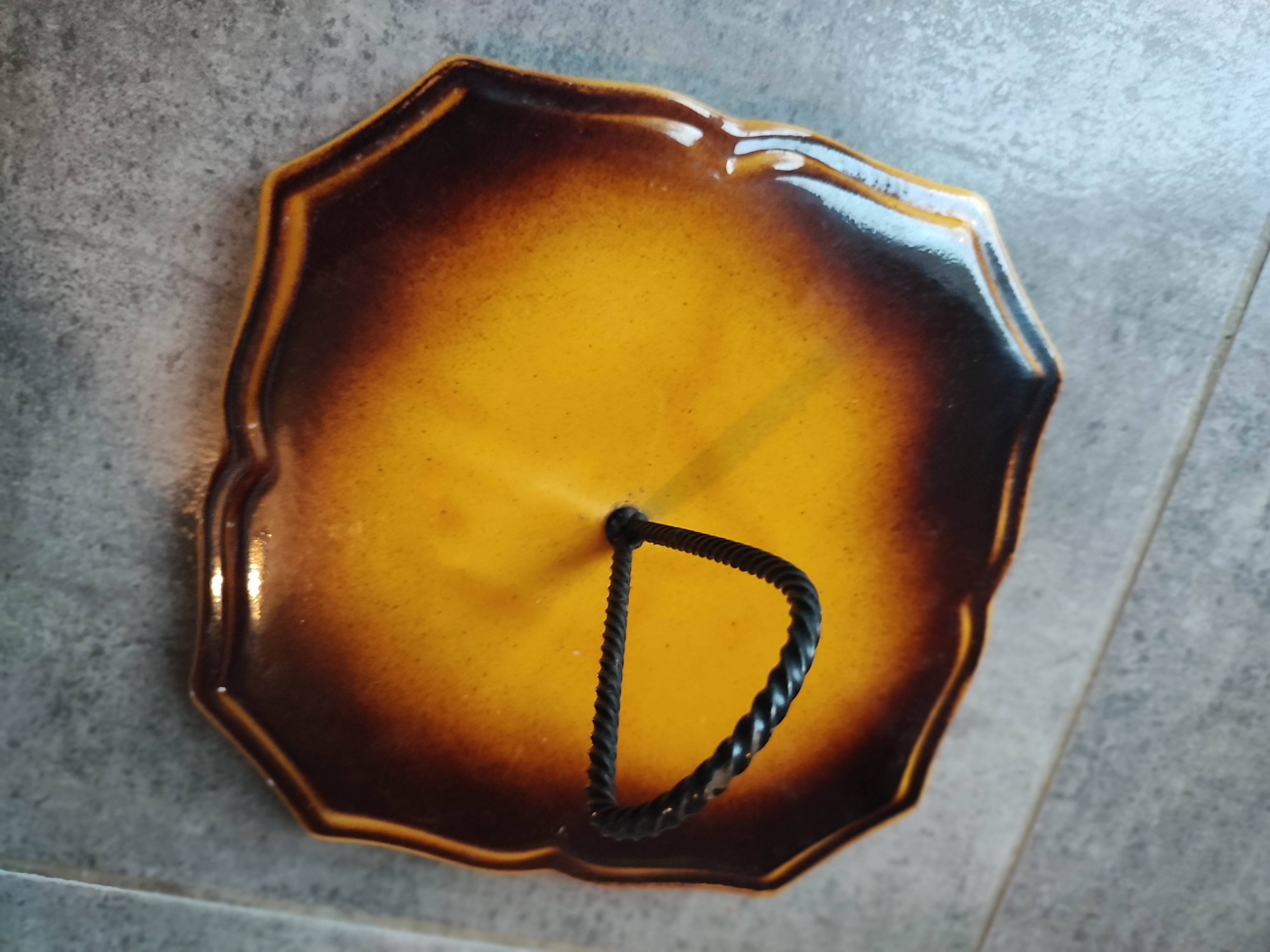 Magnificent cheese platter signed Vallauris