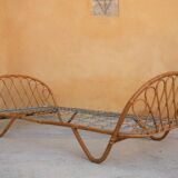 Vintage rattan bed