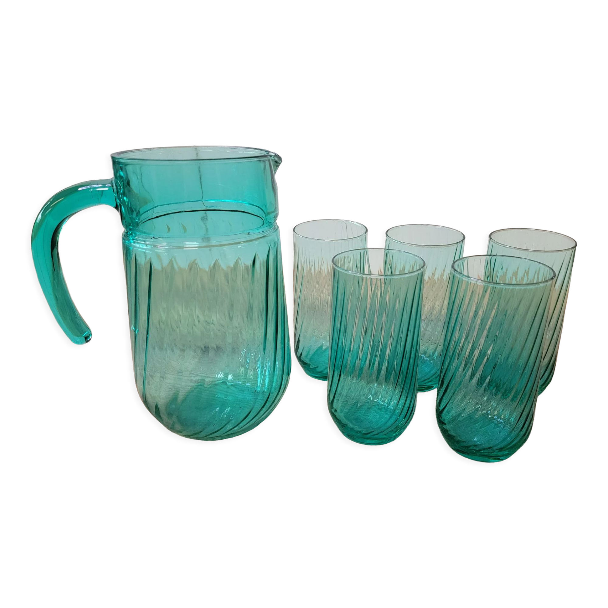 Carafe with 5 water glasses