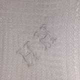 13 towels, white, damask with monogram
