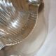 Silver-plated metal shell plate stamped Fleuron