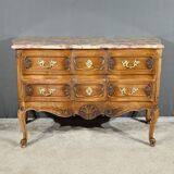Walnut Sauté Crossbow Commode, Louis XV style – Early 20th century