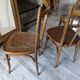 Farm table set 4/6 people and three bistro chairs