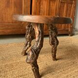 Round coffee table, vines