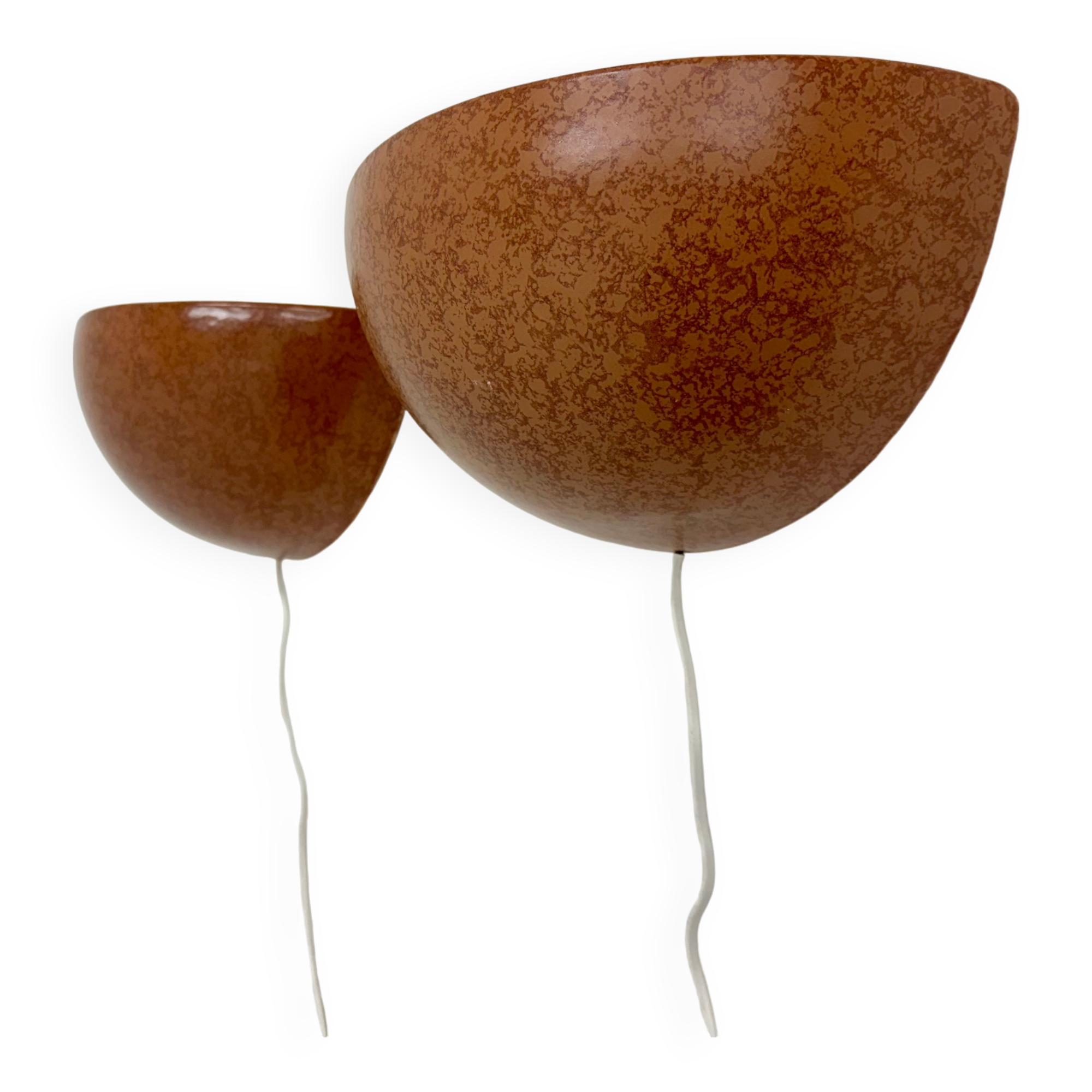 Set of 2 ceramic wall lamps , 1970s