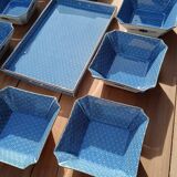 Asian set of platter and ten ramekins