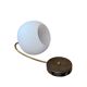 Antique swan neck wall light in brass with a white opaline tulip shade.